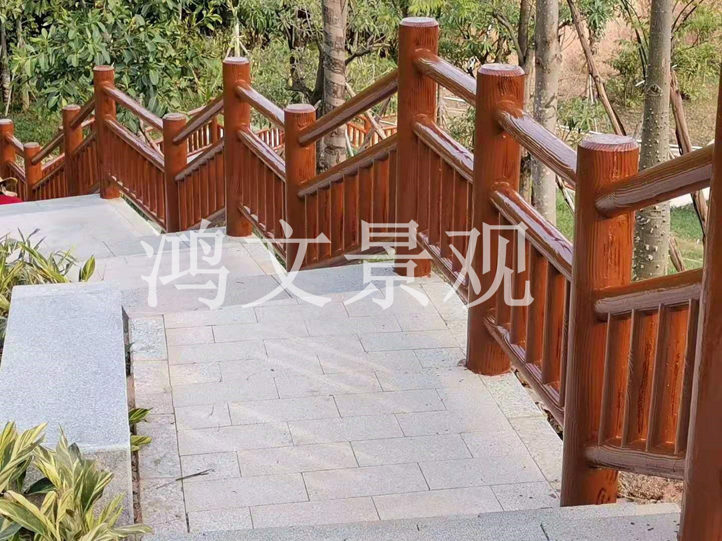水泥仿木護欄，城市建設和新農村建設的一道安全保障