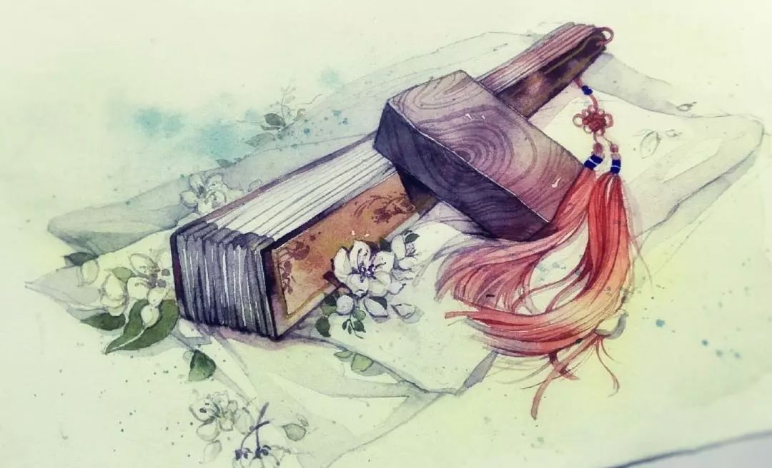 古风美物插画 | 裁为合欢扇，团团似明月