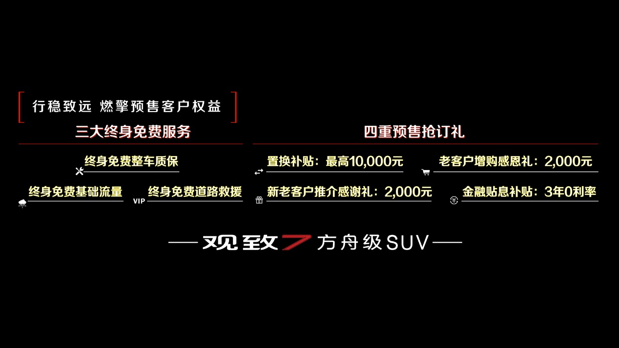 观致7公布预售价格：10.98万-16.18万元