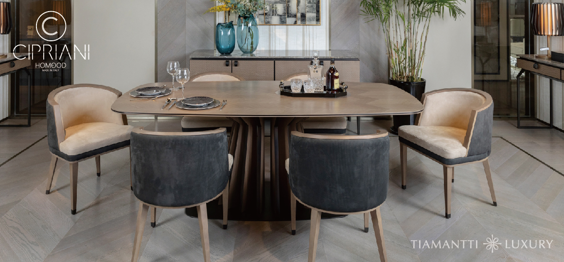 意大利现代餐桌，高颜值的轻奢简约风