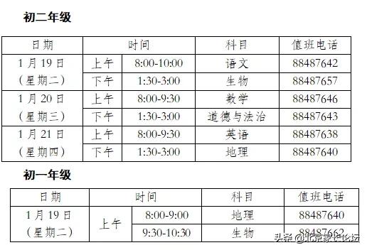 北京11區(qū)期末考試時間已確定！附考試范圍，請?zhí)崆白龊脺?zhǔn)備