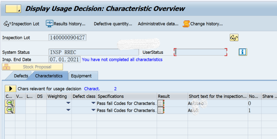 SAP PM IW33裡檢視維護訂單相關的檢驗批