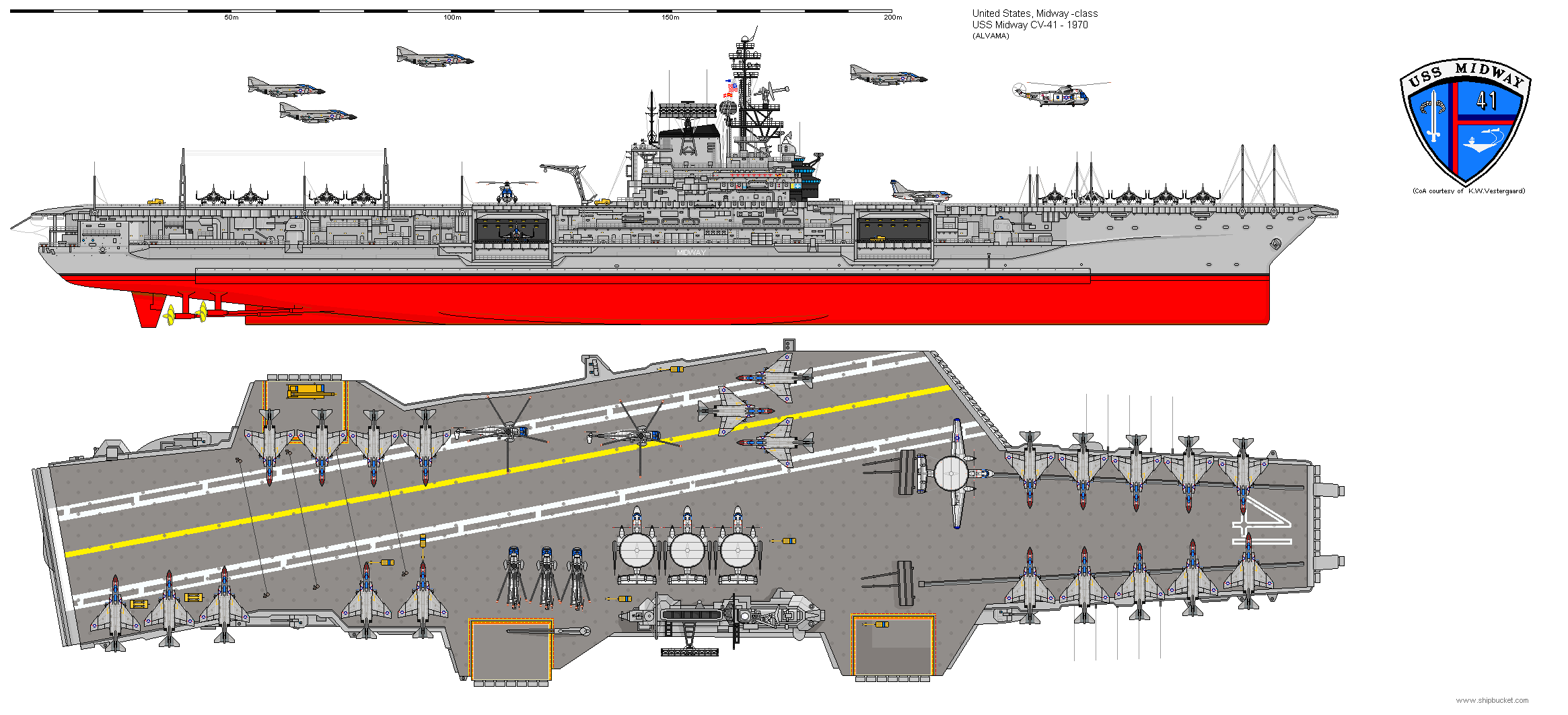 就是这样一艘重型航母为了拥有两个互不干扰的起飞点尚且需要付出斜角