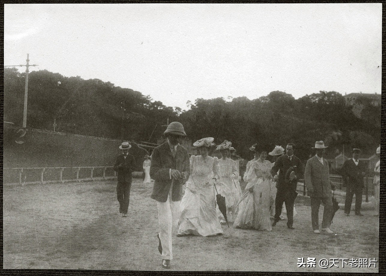 1905年的香港实拍照 美国政府代表团访华时随行拍摄
