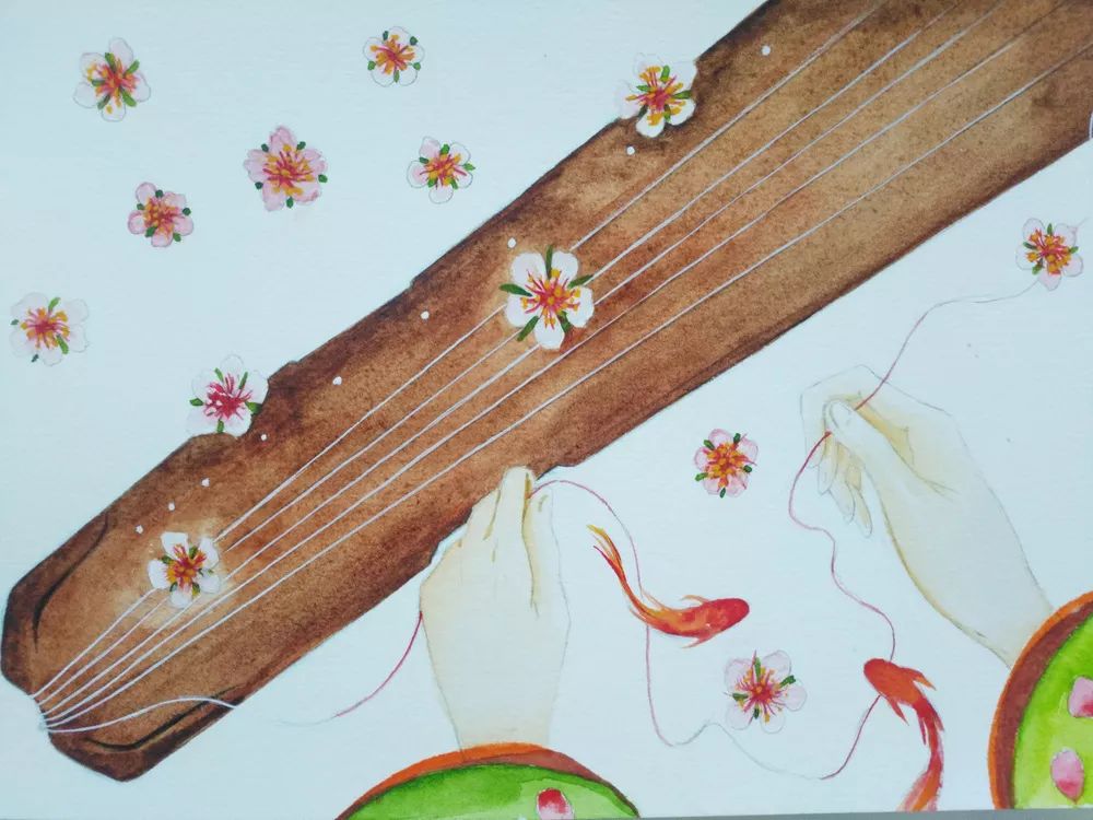 古风美物插画 | 裁为合欢扇，团团似明月