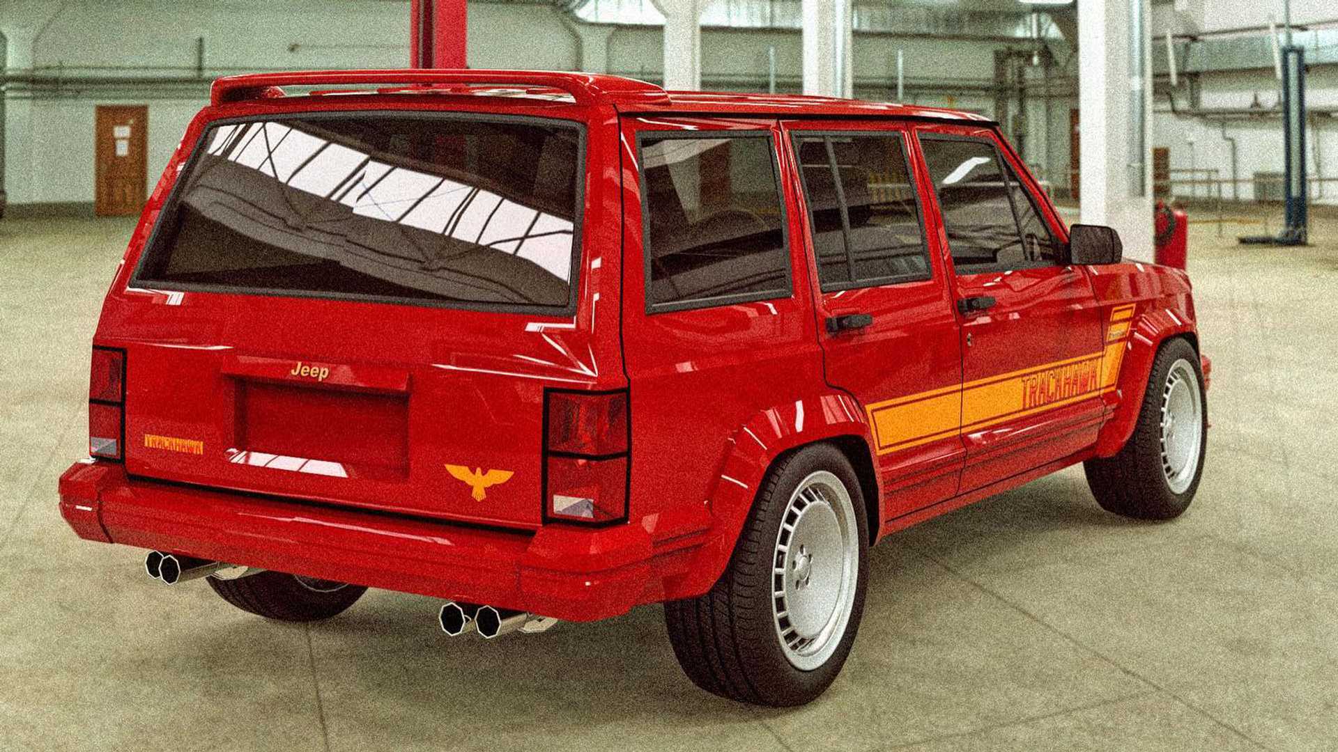 “五颜六色的”1989年Jeep大切诺基 Trackhawk