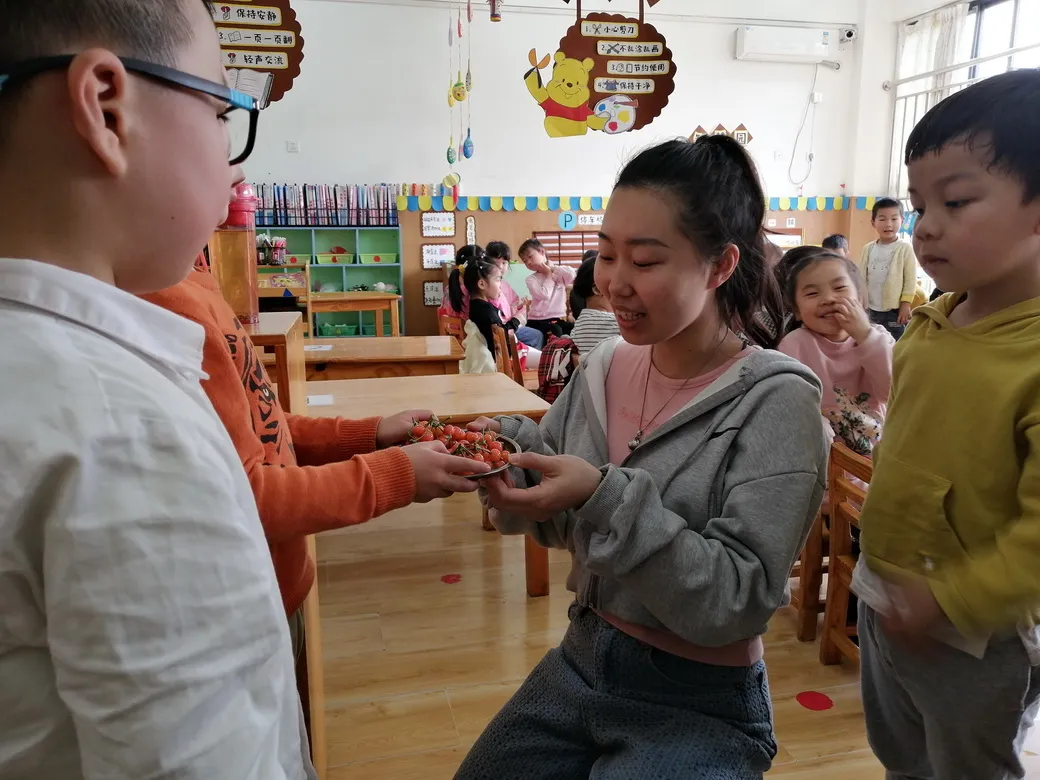 天府新区华阳幼儿园西区开展“幼儿园里的樱桃树”主题活动