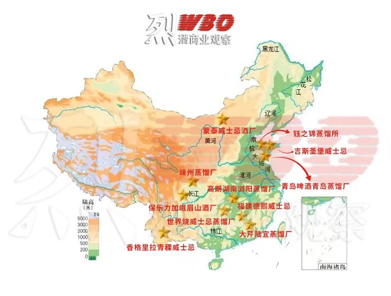 中国威士忌版图：中国都有哪些威士忌酒厂