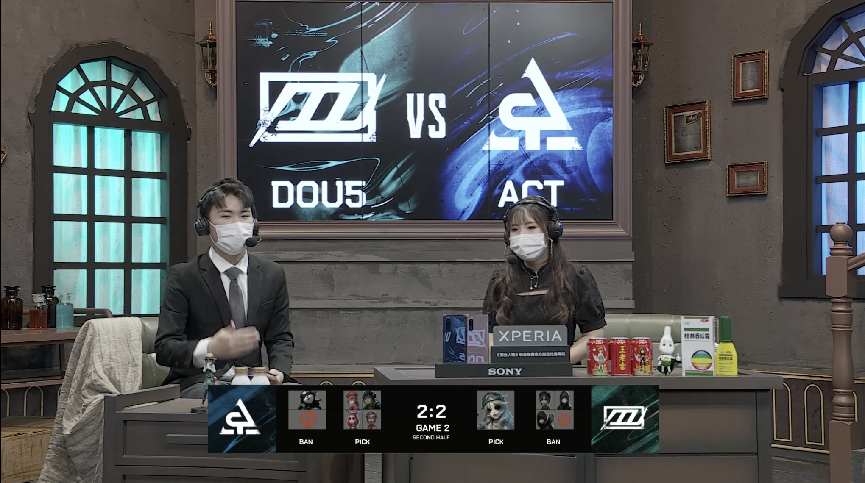 第五人格2021IVL夏季赛常规赛 DOU5 vs ACT 第二局 双方平局握手言和