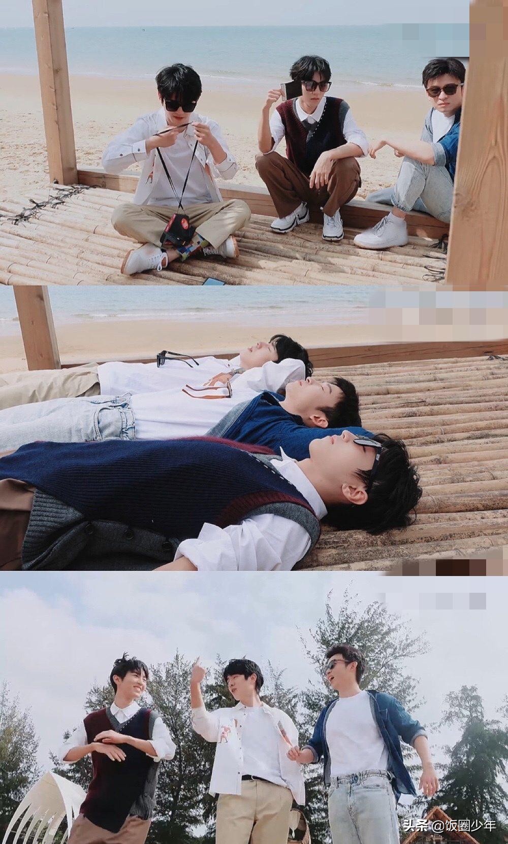 Seaside of Wang Junkai come across films marry the sweethearts that illuminate, his reaction is too comical as a result