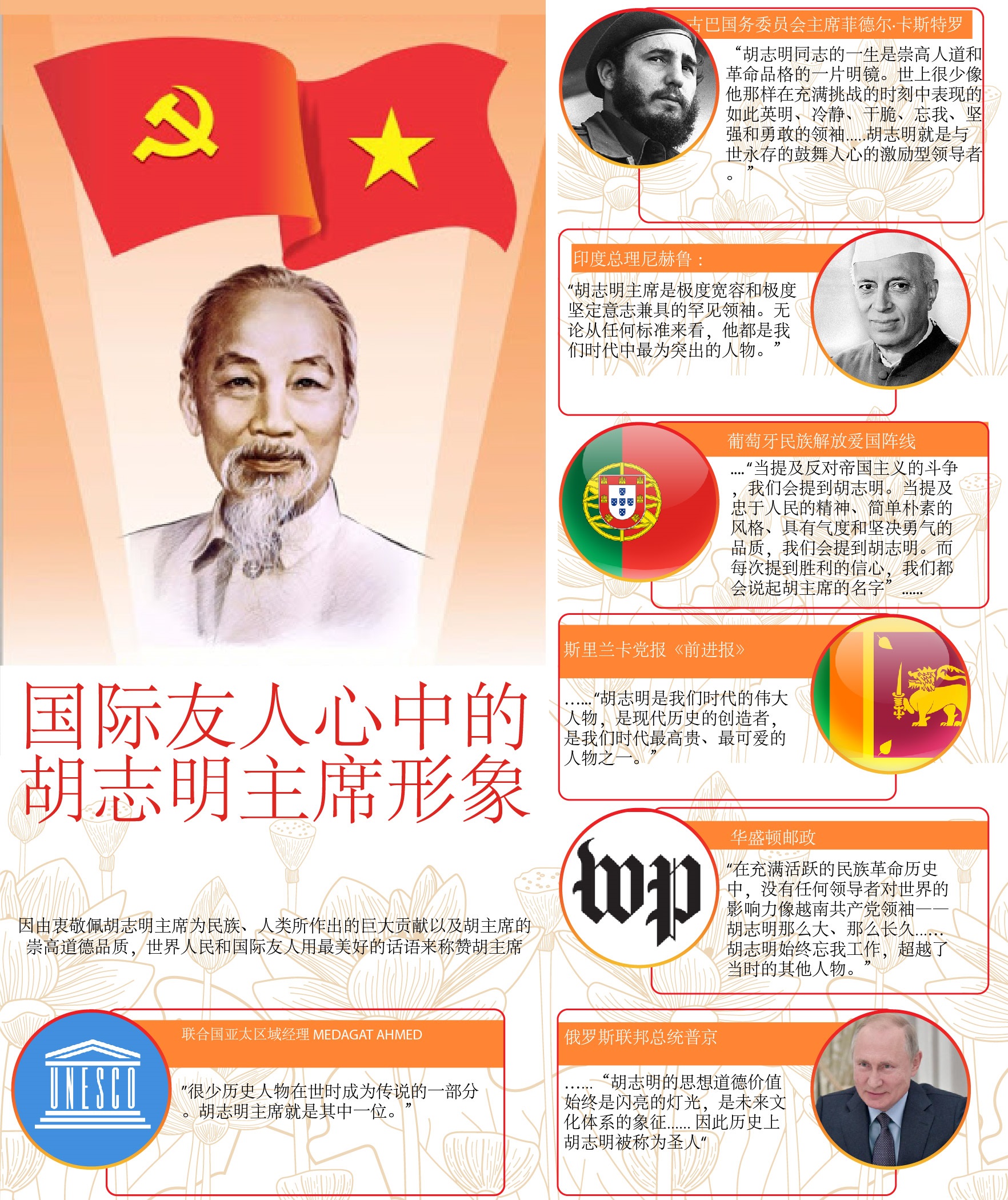 越南纪念胡志明的基调很鲜明：红色旗帜不会褪