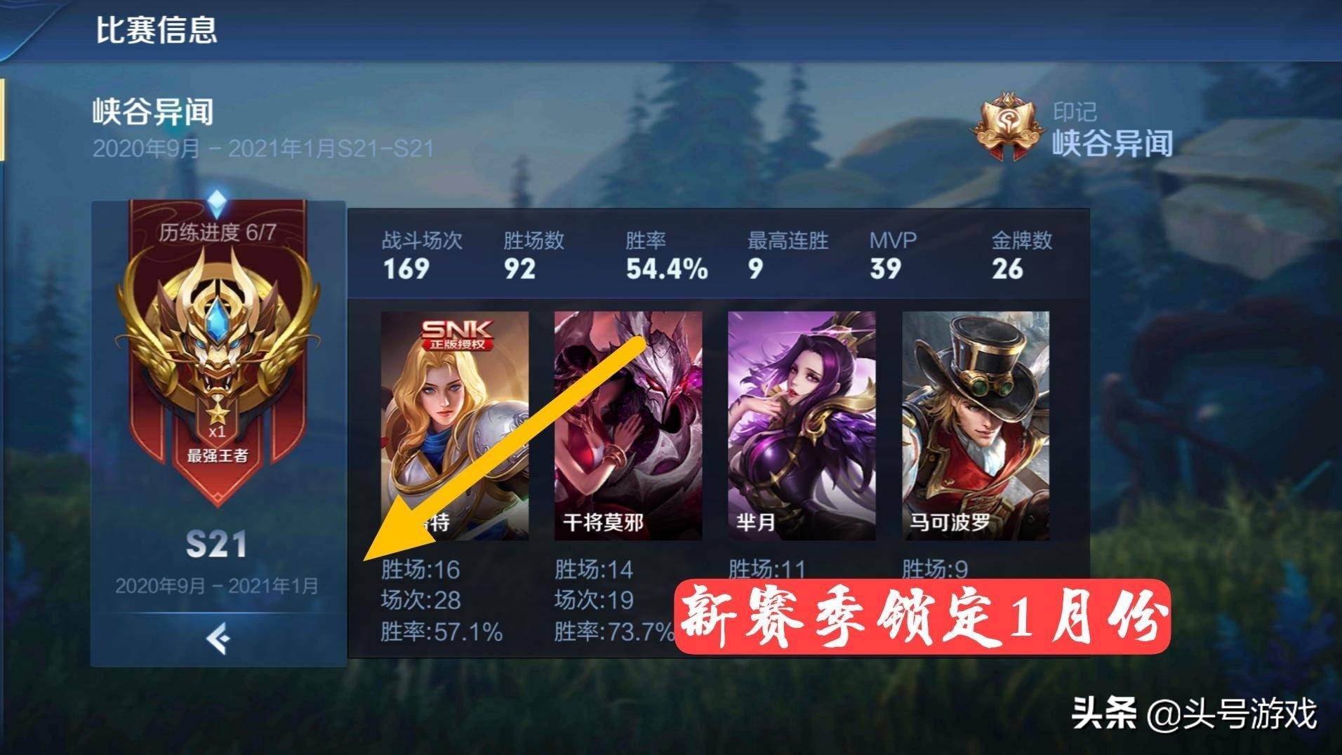 S22赛季锁定1月份，段位继承提前看，低星王者要注意了