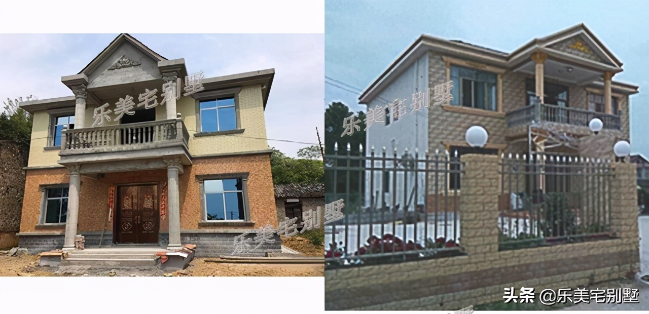 6款接地气农村二层小别墅设计图,建成实景图也非常漂亮 - 乐美宅别墅
