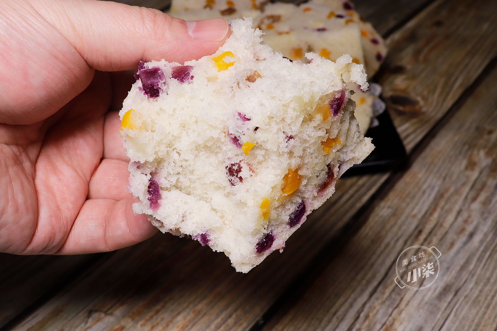 图片[3]-南瓜紫薯发糕做法 搅一搅 出锅不塌陷不回缩 比油条包子都好吃-起舞食谱网