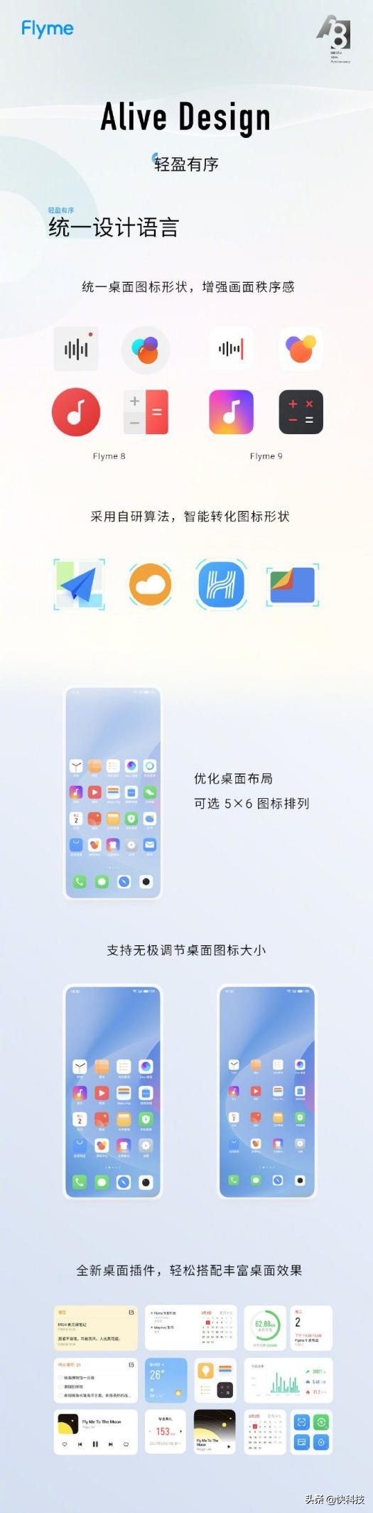 魅族经典小圆圈回归！Flyme 9正式亮相：整体设计简化统一