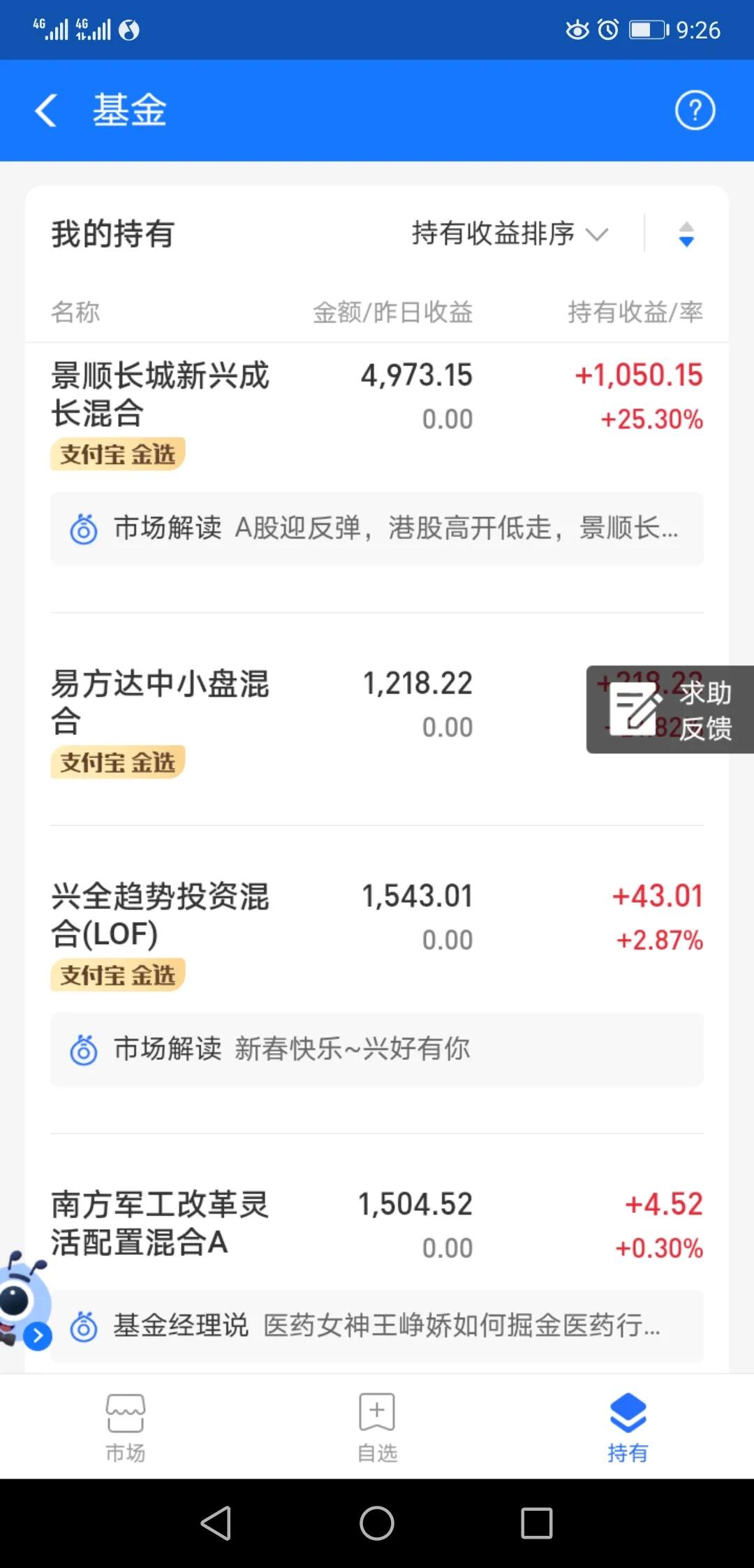 基金小白的60天收益~赚钱就好。