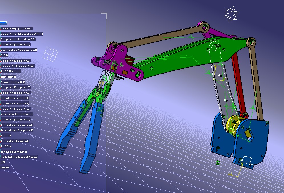 Bras-robotique机械臂3D数模图纸 CATIA设计