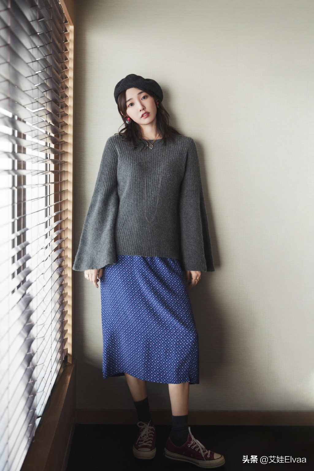 白百何胖到失控，穿衬衫配阔腿裤变130斤大块头