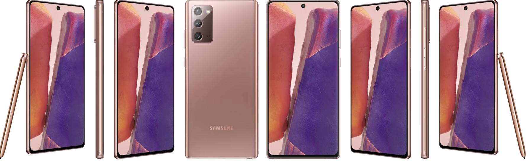 三星Galaxy Note20系列产品外型/配备/价钱一览，4g版起市场价提升8000