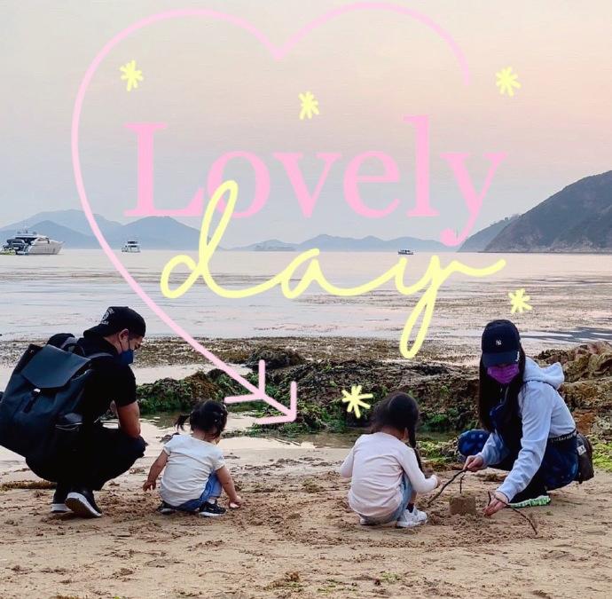 方媛带娃日常很惬意，母女三人欢乐游玩，大小C宝姐妹感情超好