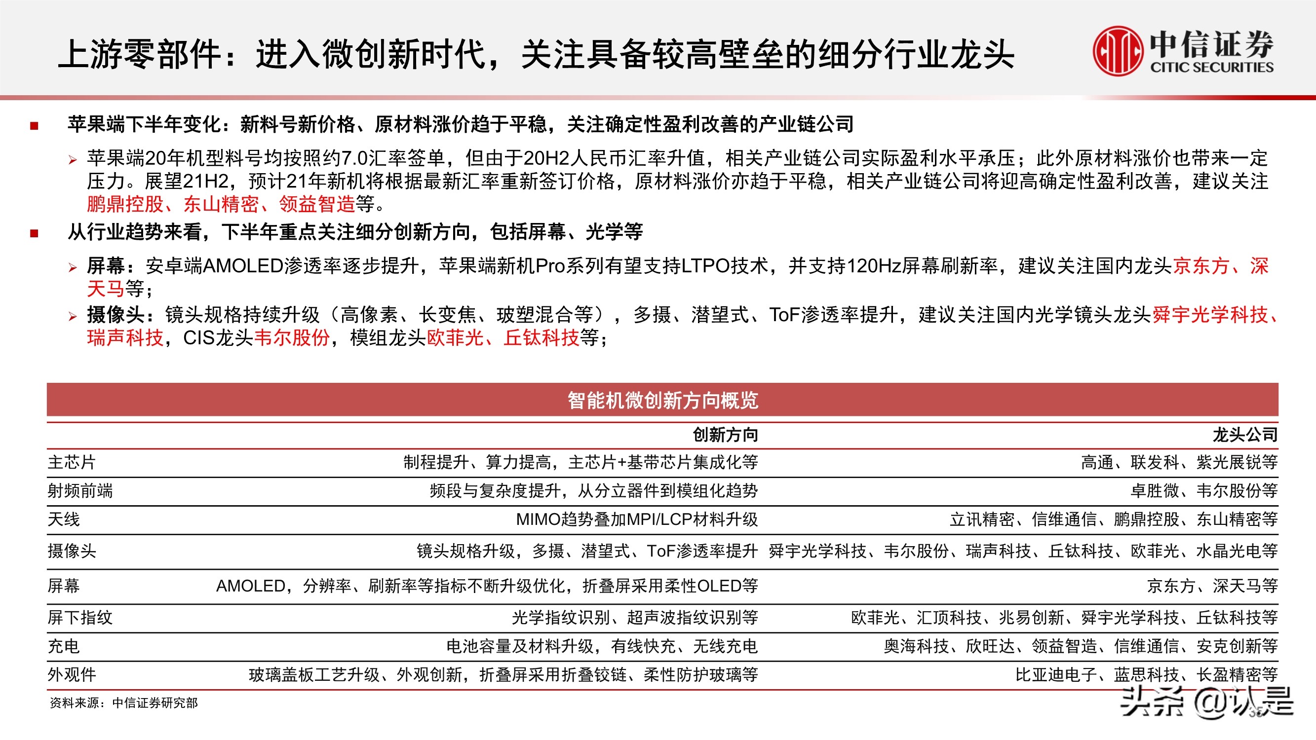 电子行业2021年三季度投资策略:半导体和苹果链