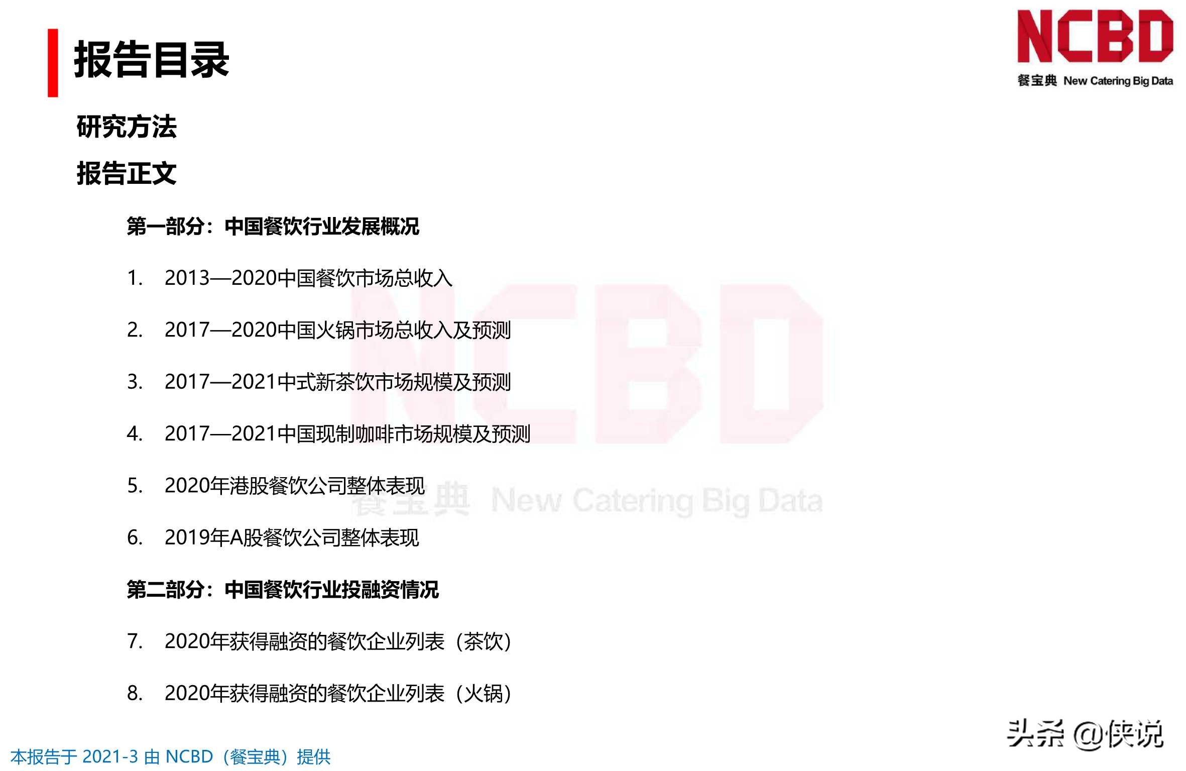 2020-2021年中国餐饮行业投融资分析报告