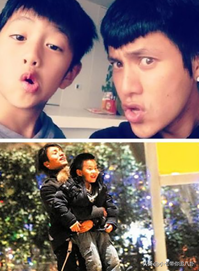 Chen Kun's son is basked in with the schoolgirl close according to