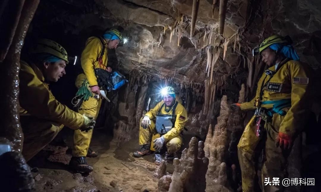 宇航员也去地下洞穴探险，是发现什么秘宝了吗？
