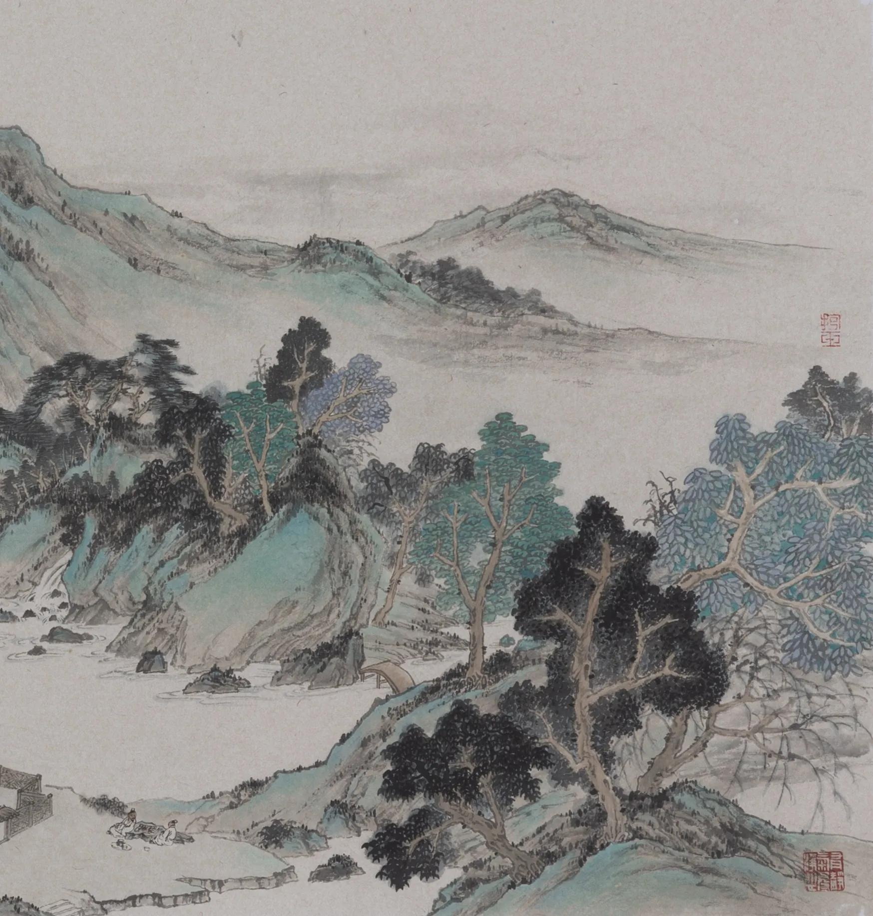 青山绿水皆堪赏——著名书画家戴军记新作《青山绿水图》