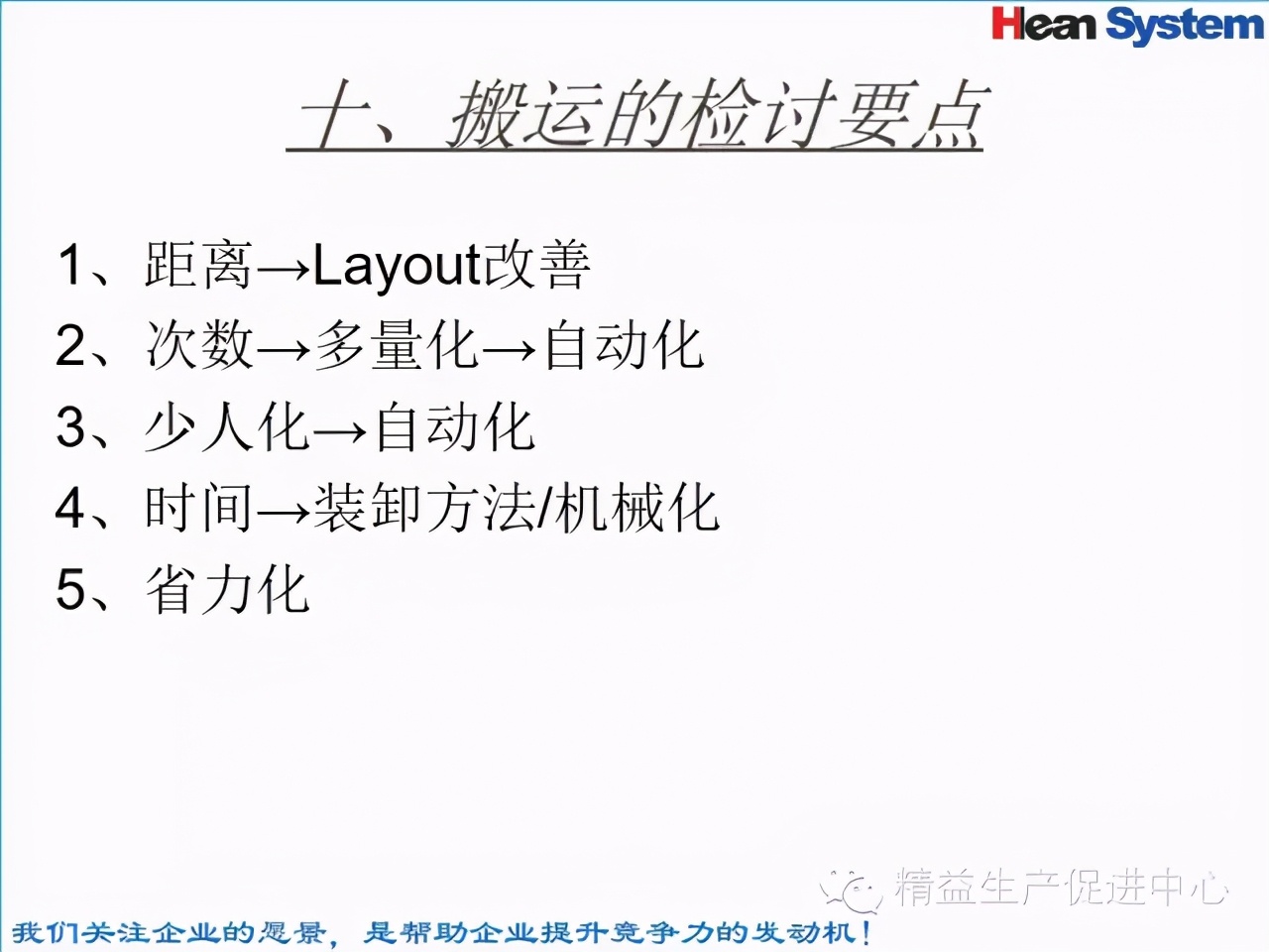 「精益學堂」標準工時設定與工作改善（四）