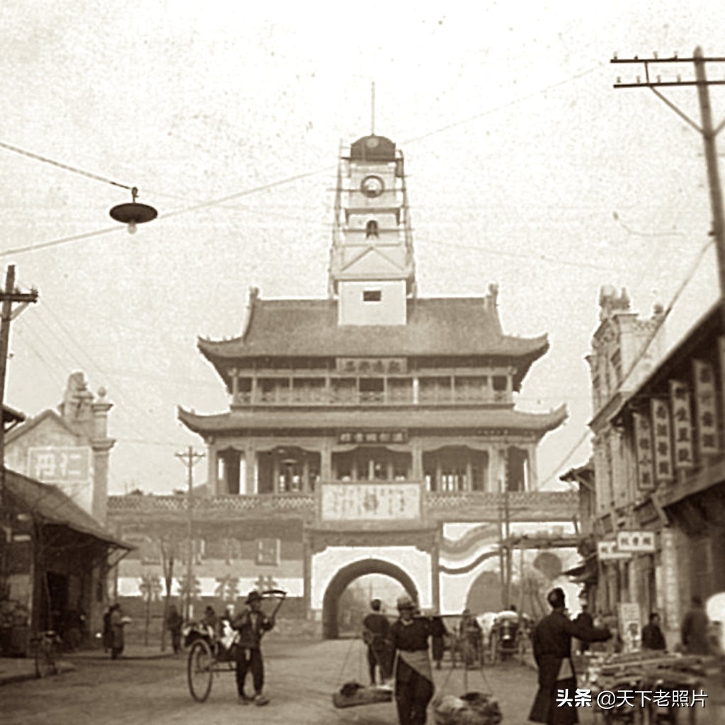 1939年河南开封老照片 鼓楼、龙亭、相国寺、寺后街