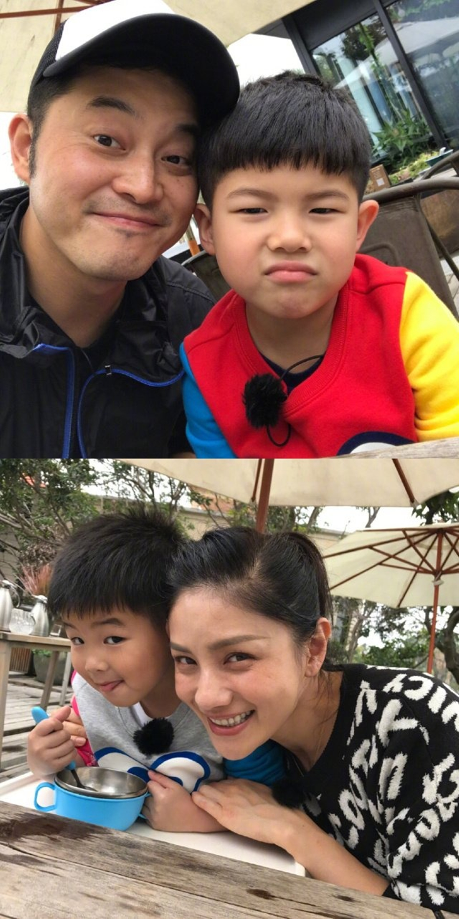 賈靜雯一家眼睛大，陸毅一家腿長，沙溢一家最接地氣，深受喜愛