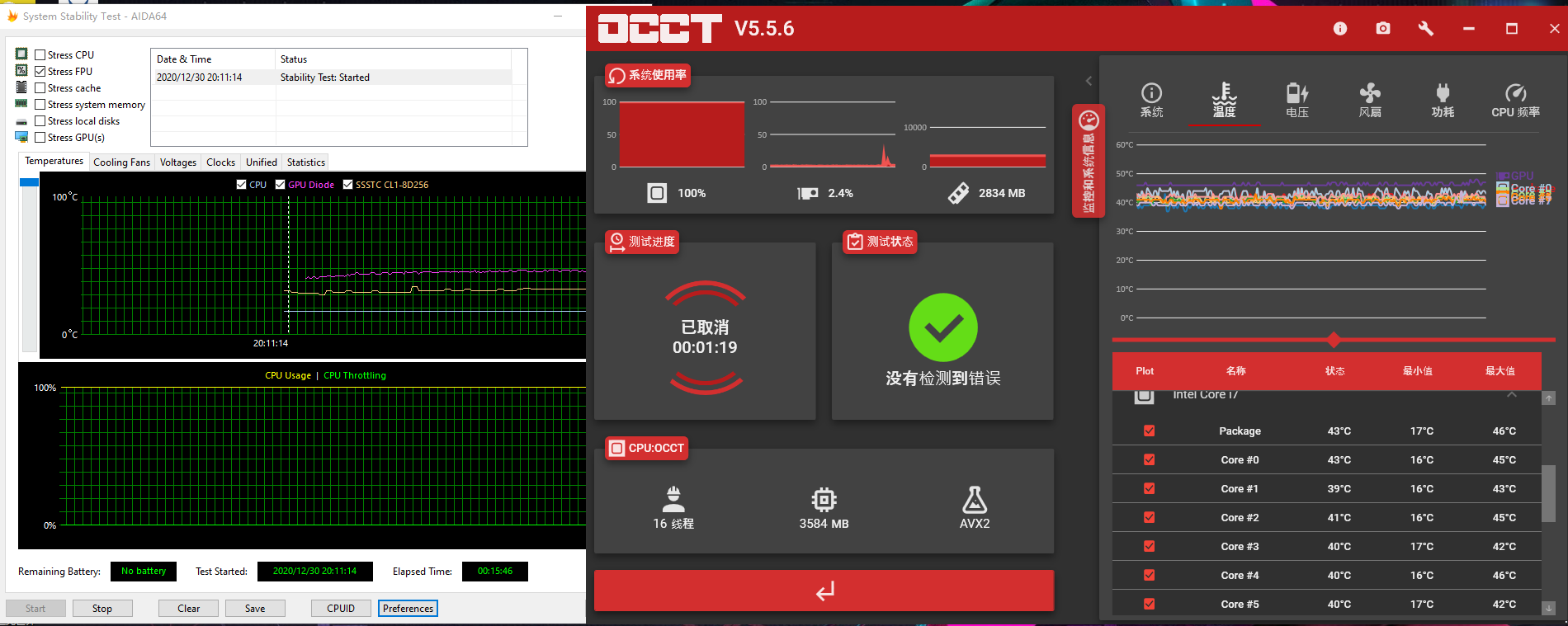 散热效果超想象，双烤CPU比体温还低？骨伽机箱电源水冷三件套