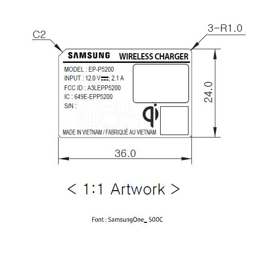 最新款三星无线充电EP-P5200根据FCC认证
