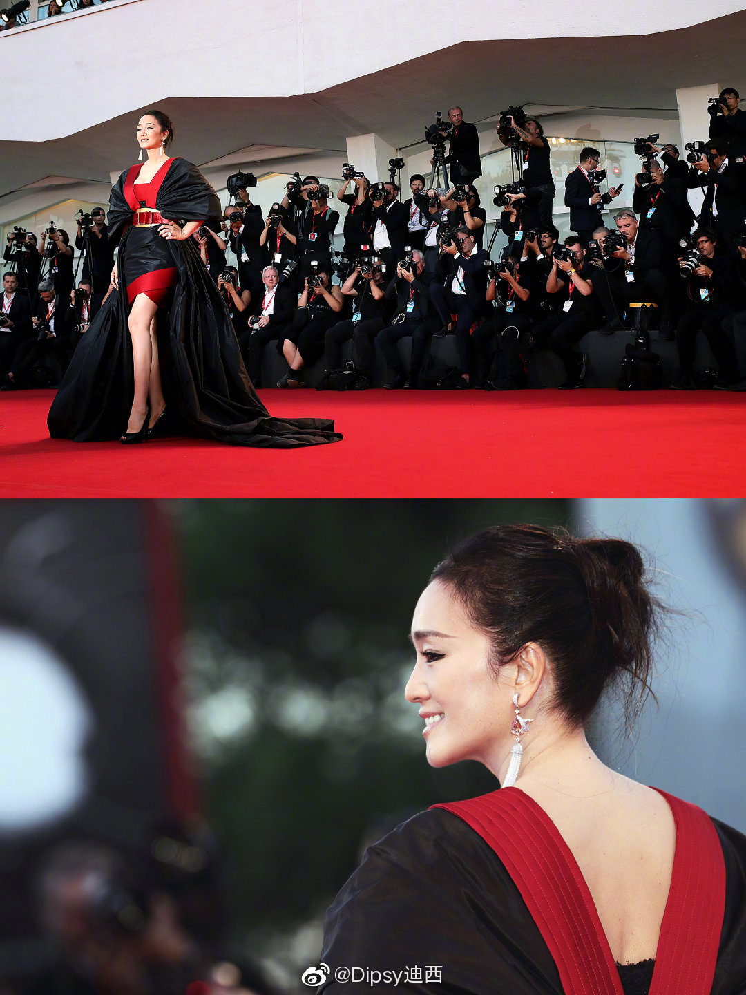 54岁巩俐穿女皇装走红毯，气场全开上围傲人，网友：像登基