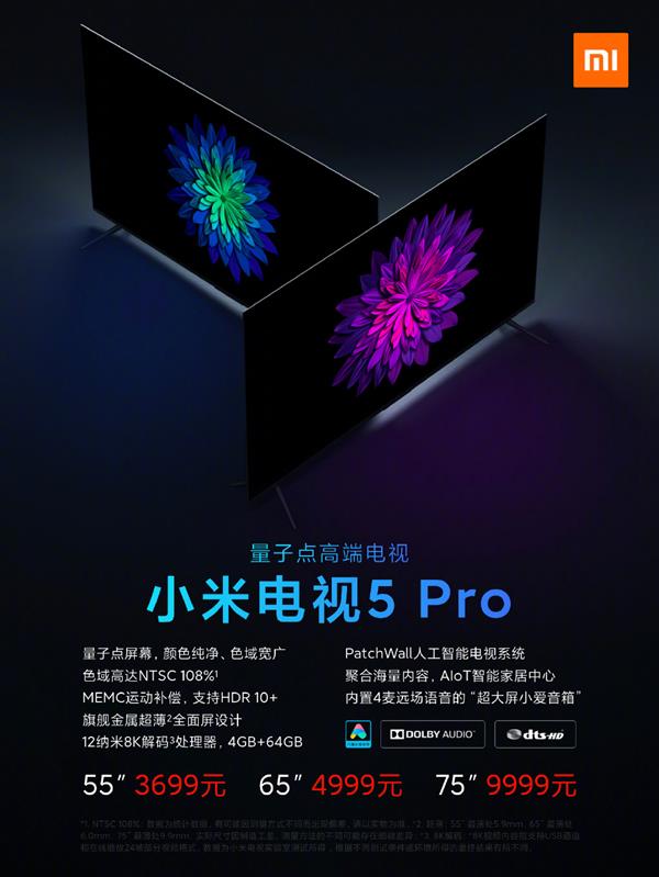 小米电视5 Pro/sonyX9500G/三星Q70R画面质量盲测：势均力敌