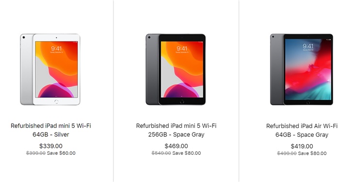 iPhone开售官翻版iPad mini 5/Air 3 比全新升级机划算15%