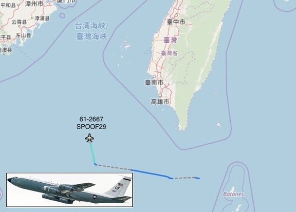什么意图？台媒称美军专测核爆炸侦察机经南海飞往台湾海峡