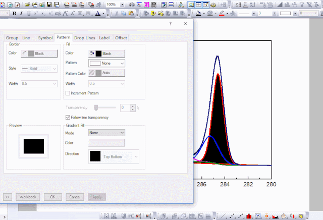Origin如何美化XPS分峰后数据