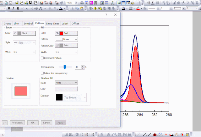 Origin如何美化XPS分峰后数据