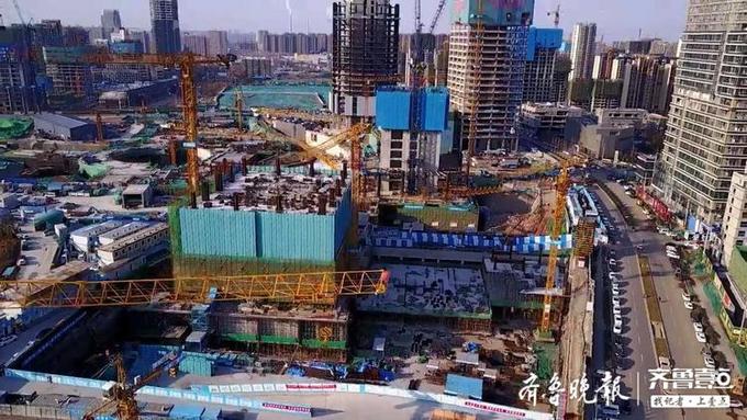 Boat is patted! Jinan CBD building site in succession go back to work