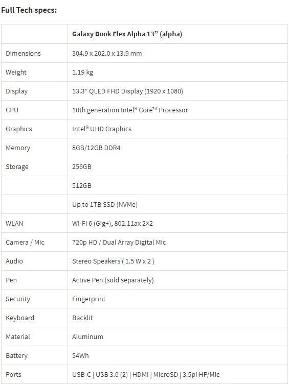 三星Galaxy Book Flex Alpha形变本在韩发售：选用QLED屏幕，约5800元