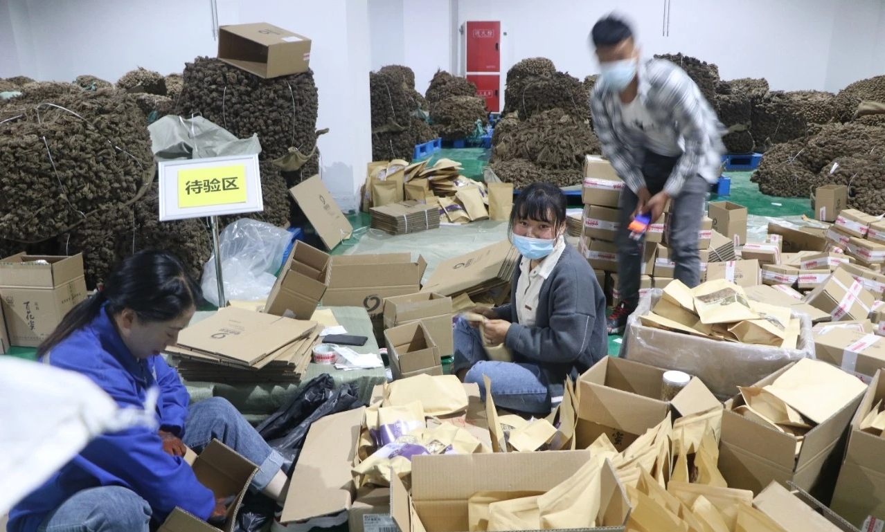 宕昌：全民电商消费潮 马不停蹄配送忙