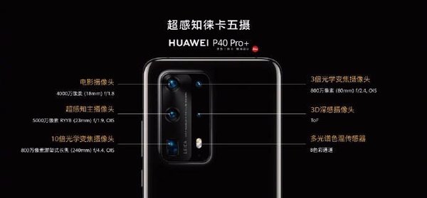 华为公司 P40 Pro  明日发售：十倍光学变焦提升手机上極限，7988 元起