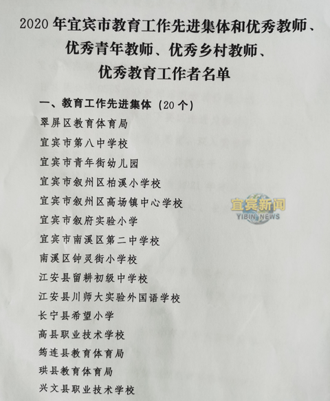 幸而有您！宜宾这些教师被市委市政府通报表扬了