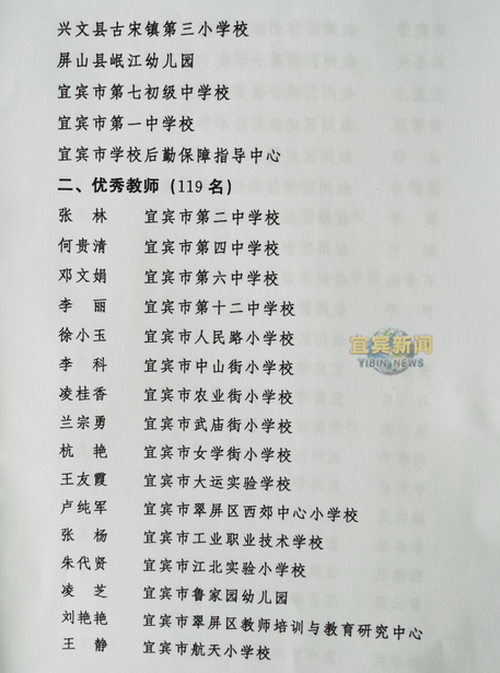 幸而有您！宜宾这些教师被市委市政府通报表扬了