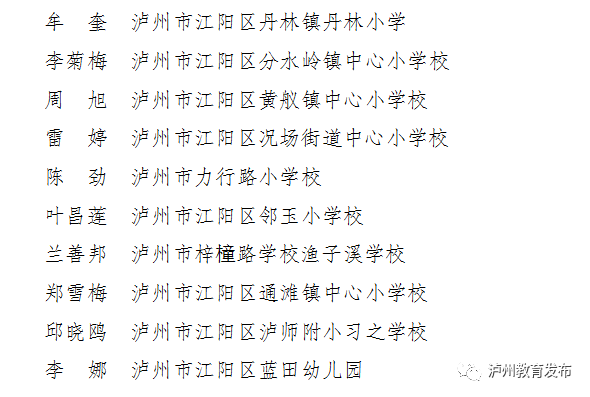 教师节丨泸州新时代最美教师名单出炉！还有这些教师、班主任受表扬