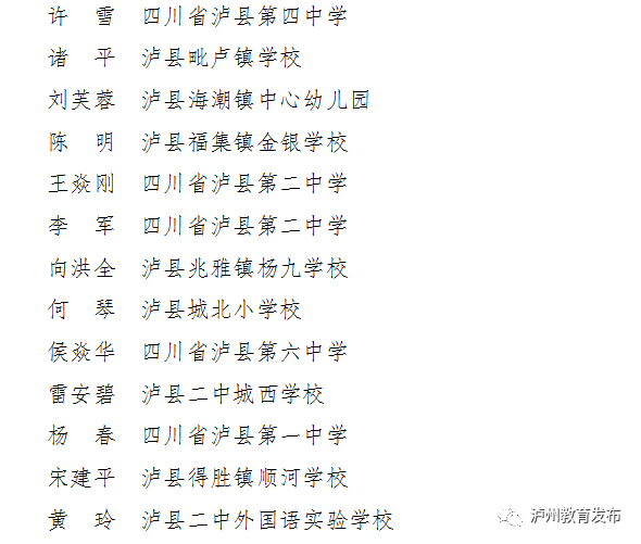 教师节丨泸州新时代最美教师名单出炉！还有这些教师、班主任受表扬