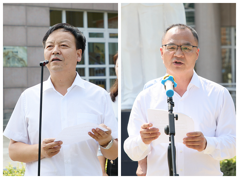 陈鹤琴雕像在咸阳职院落成