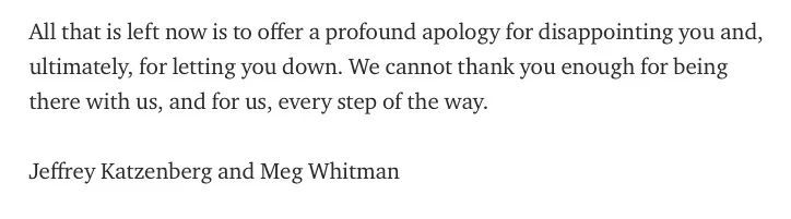 融资17亿美元的Quibi只活了半年：它不死才怪